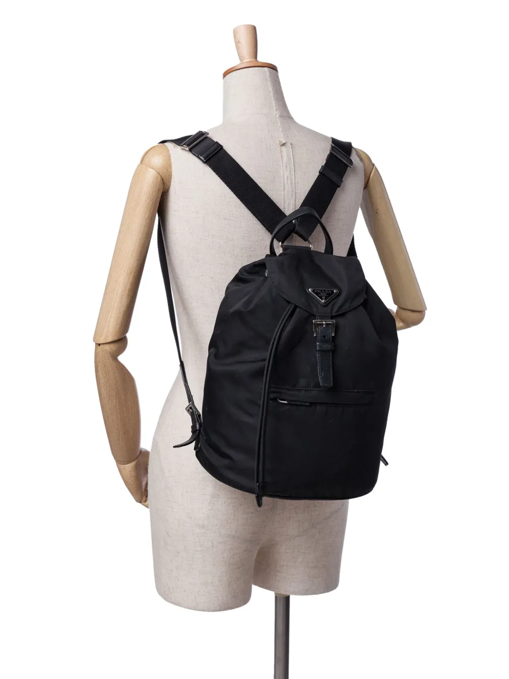 Prada Pre-Owned 2013-2024 Saffiano Trimmed Tessuto Drawstring backpack | Pre-Owned | Image 2