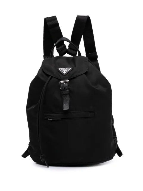 Prada Pre-Owned 2013-2024 Saffiano Trimmed Tessuto Drawstring backpack