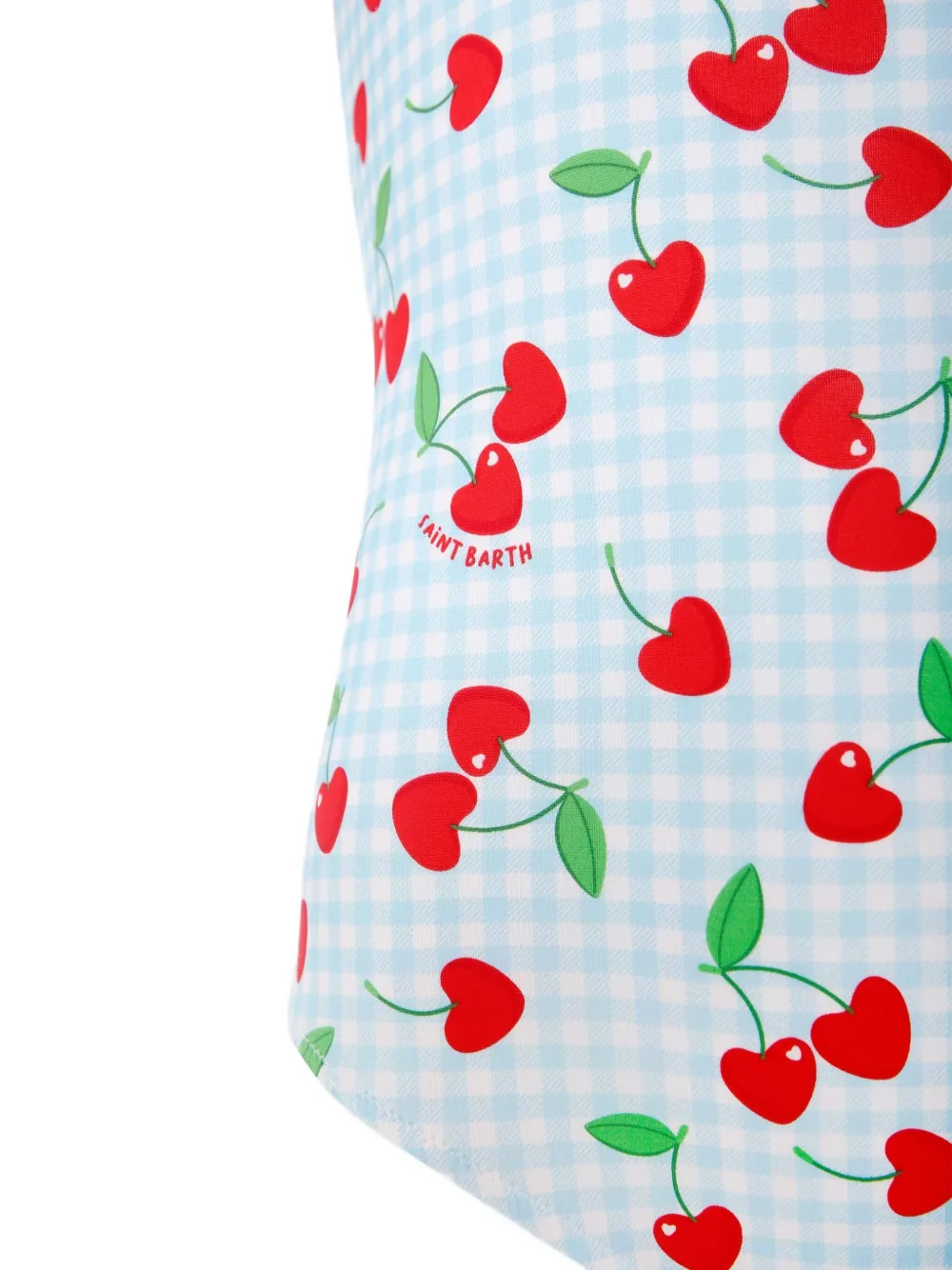 MC2 Saint Barth Kids Tilda cherry-print ruffled swimsuit Blauw