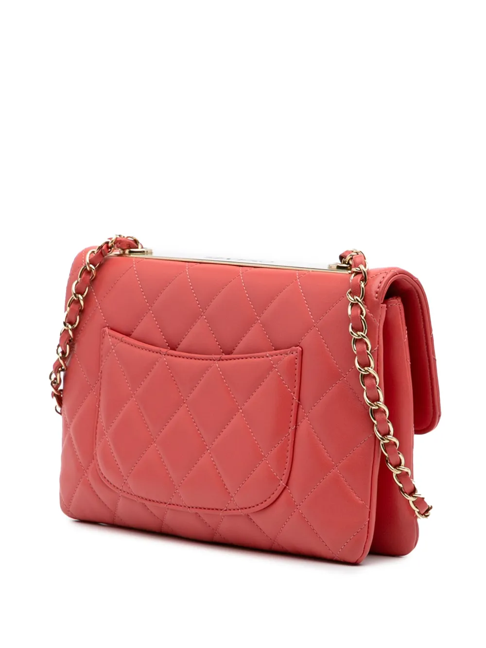 Pre-owned Chanel 2016-2017 Quilted Lambskin Trendy Cc Flap Shoulder Bag In Pink