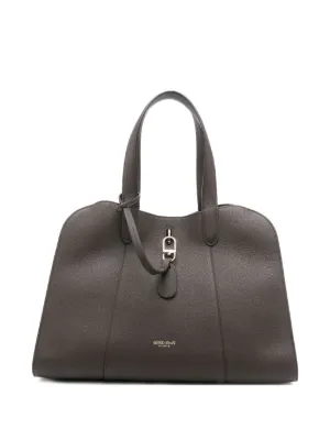 Giorgio Armani Large Leather Tote Bag | Black | FARFETCH
