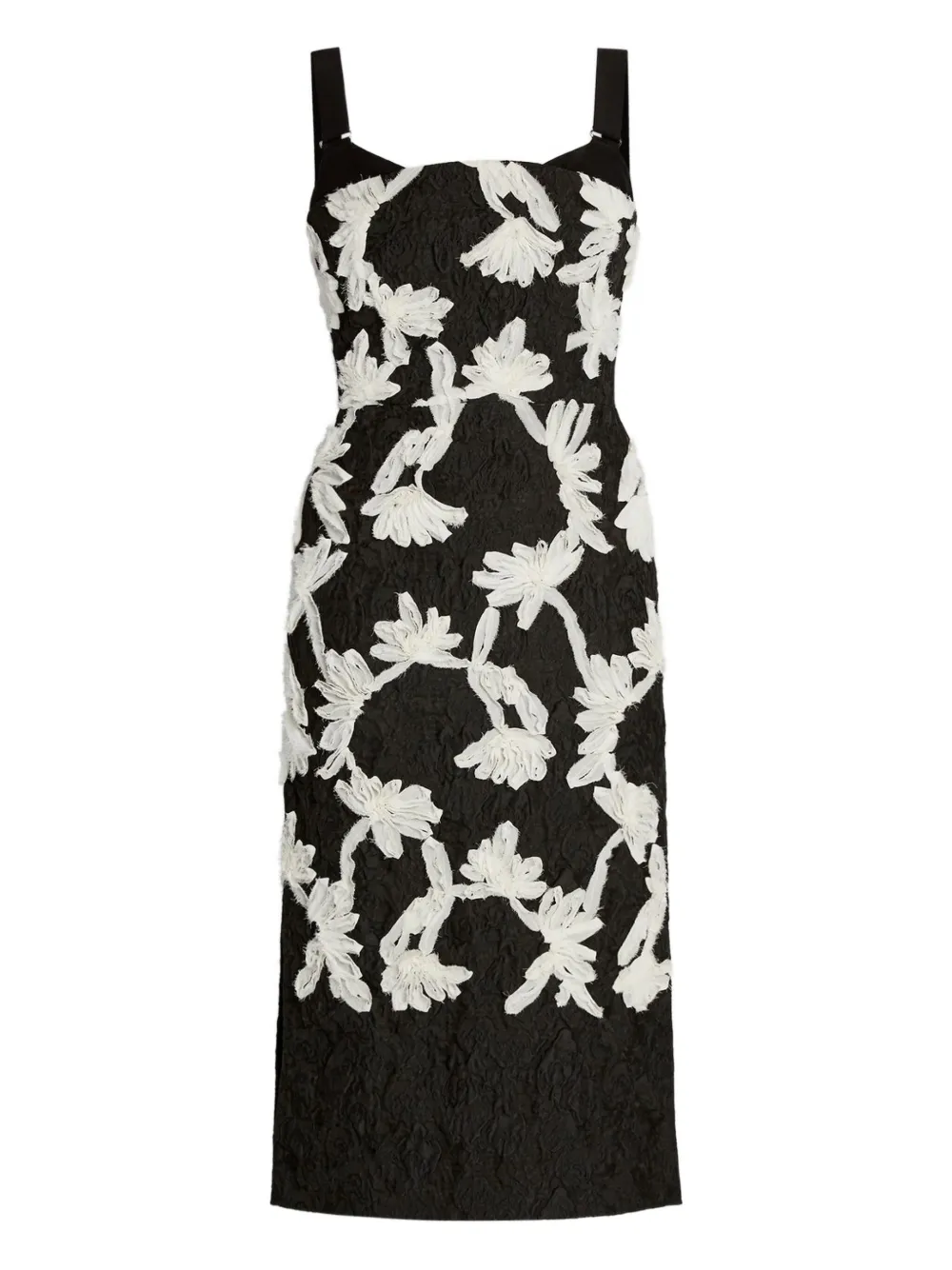 ERDEM Jurk met bloempatch Zwart