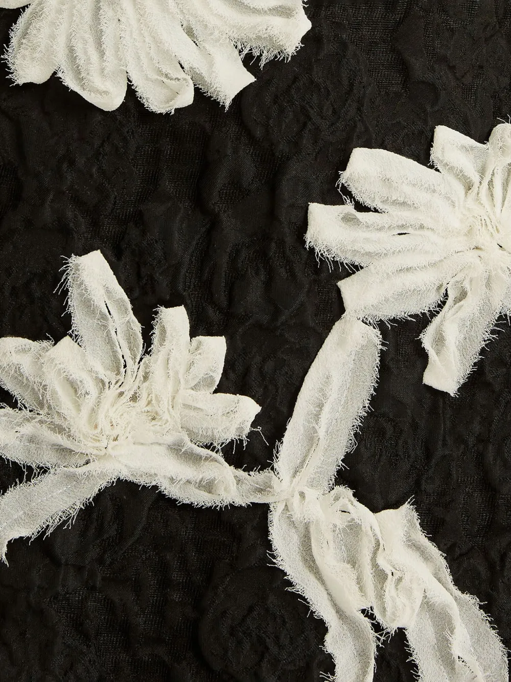ERDEM Jurk met bloempatch Zwart