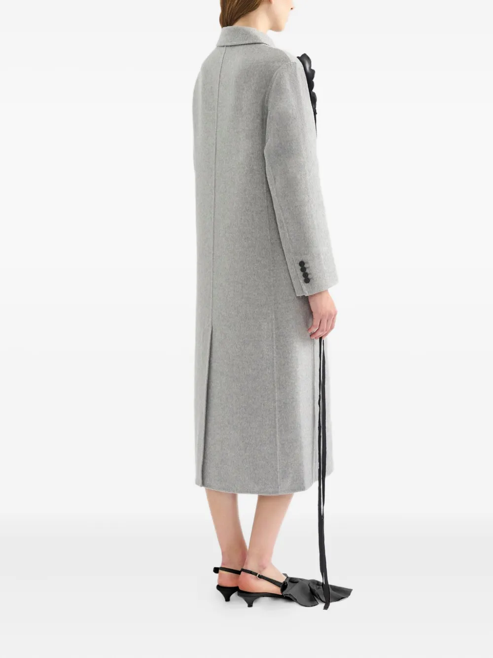 ERDEM Getailleerde jas met bloemapplicatie Grijs