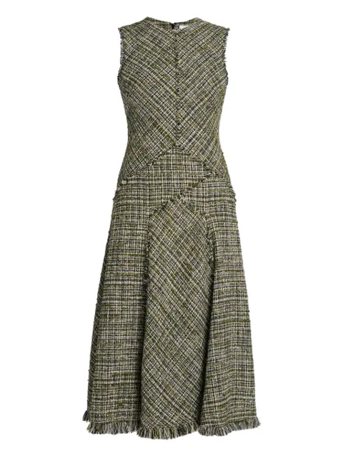 ERDEM tweed sleeveless midi dress