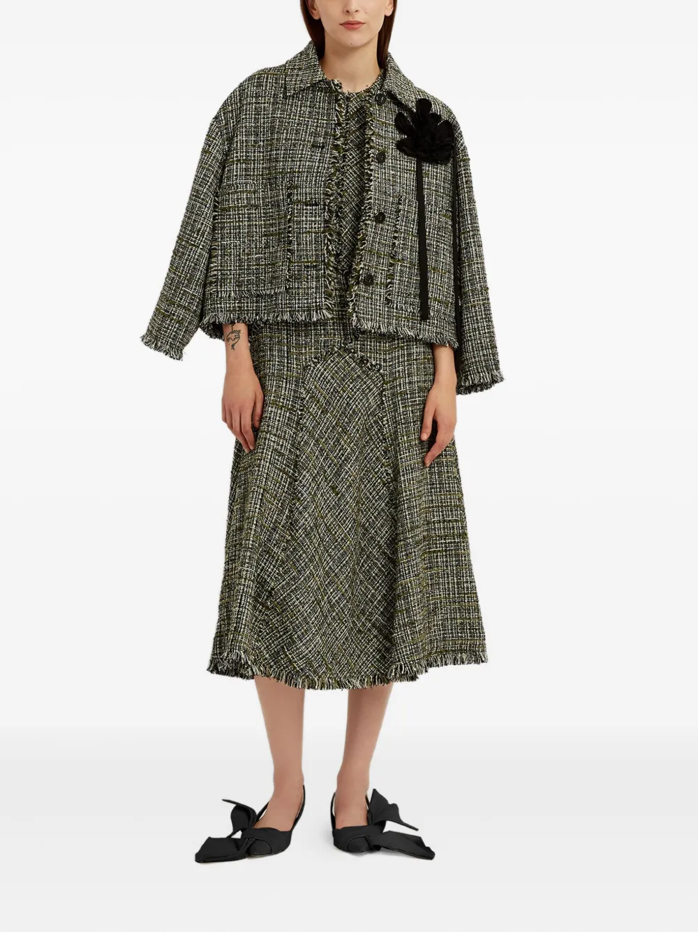 ERDEM Mouwloze mini-jurk Groen