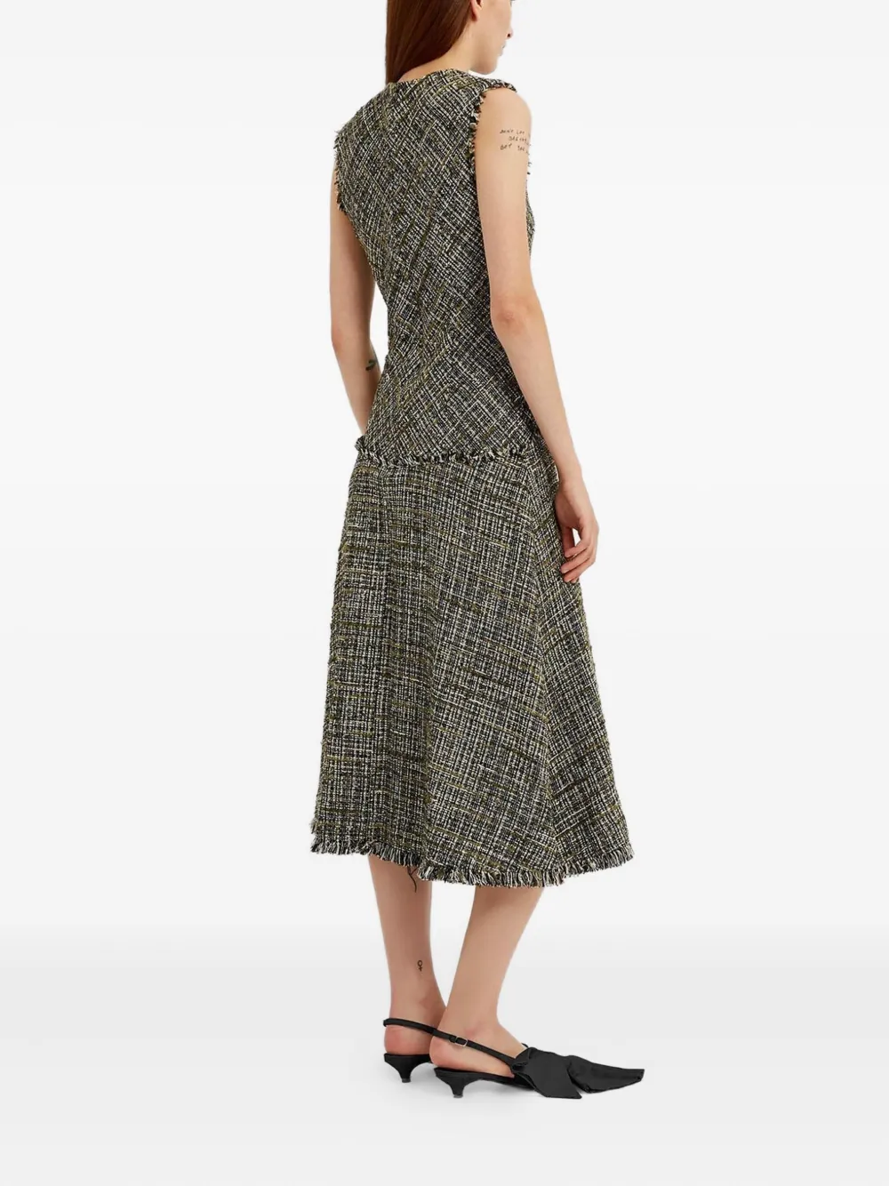 ERDEM Mouwloze mini-jurk Groen