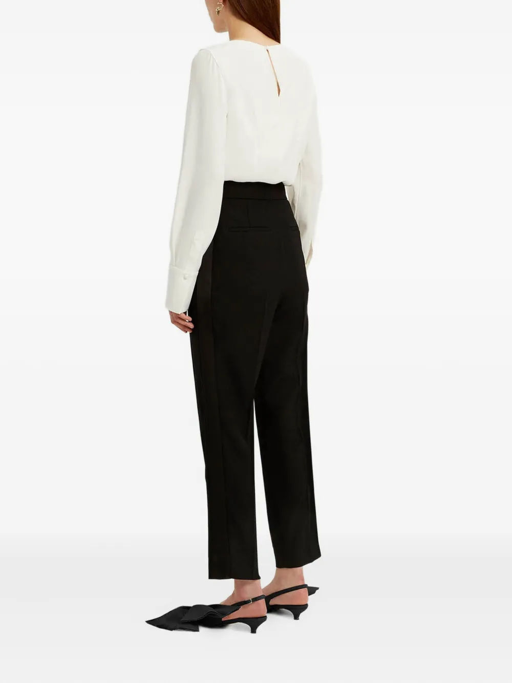 ERDEM Top met ruches Beige