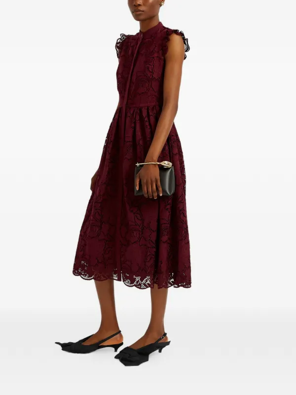 Erdem | Floral Cutwork Flared Midi Dress Erdem | Floral Cutwork Flared Midi Dress