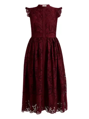 knee length dresses for ladies Erdem Zelda Clementine Broderie Anglaise Midi Dress  Runway Catalog