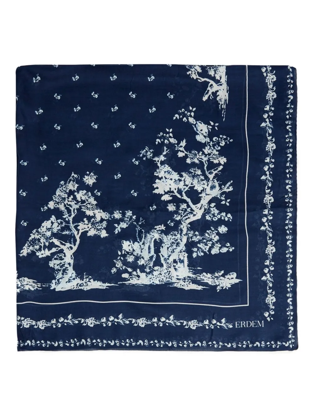 ERDEM Sjaal met bloemenprint Blauw