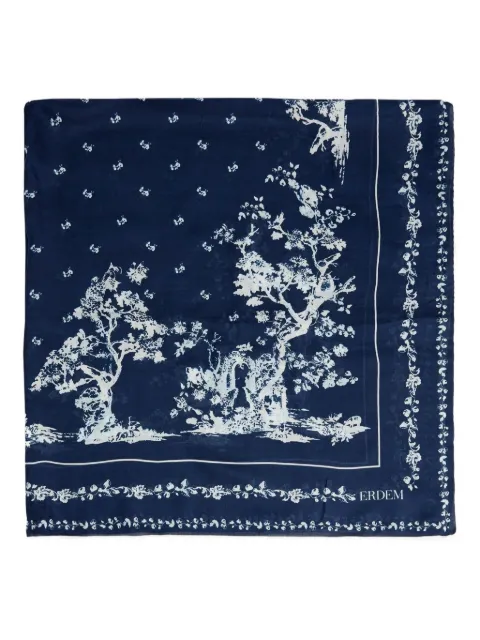 ERDEM floral-tree print scarf