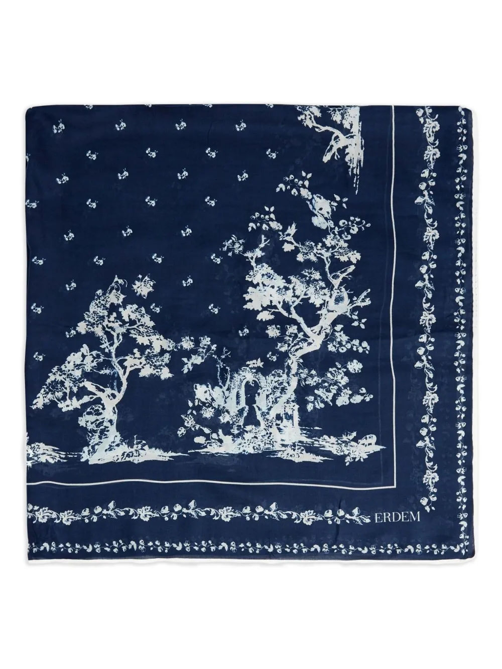 ERDEM Sjaal met bloemenprint Blauw