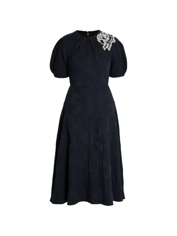 erdem embroidered dress Erdem Floral Brocade Cocktail Dress, Ivory, Women's, 8, Cocktail & Party Wedding Guest Dresses Floral Dresses