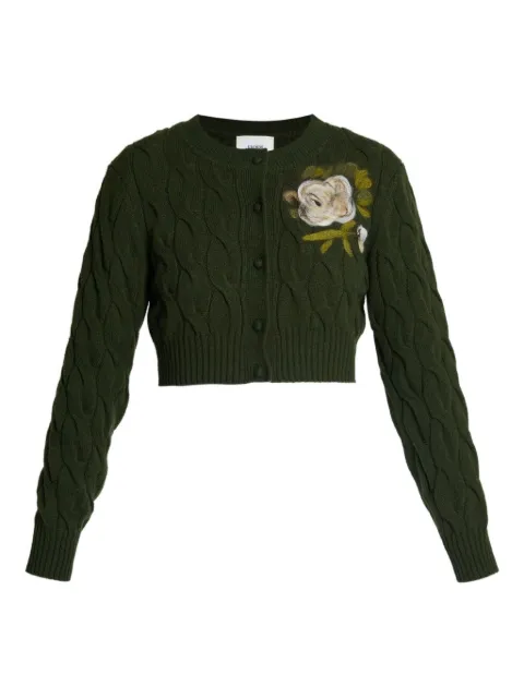 ERDEM cable-knit flower-embellishment cardigan