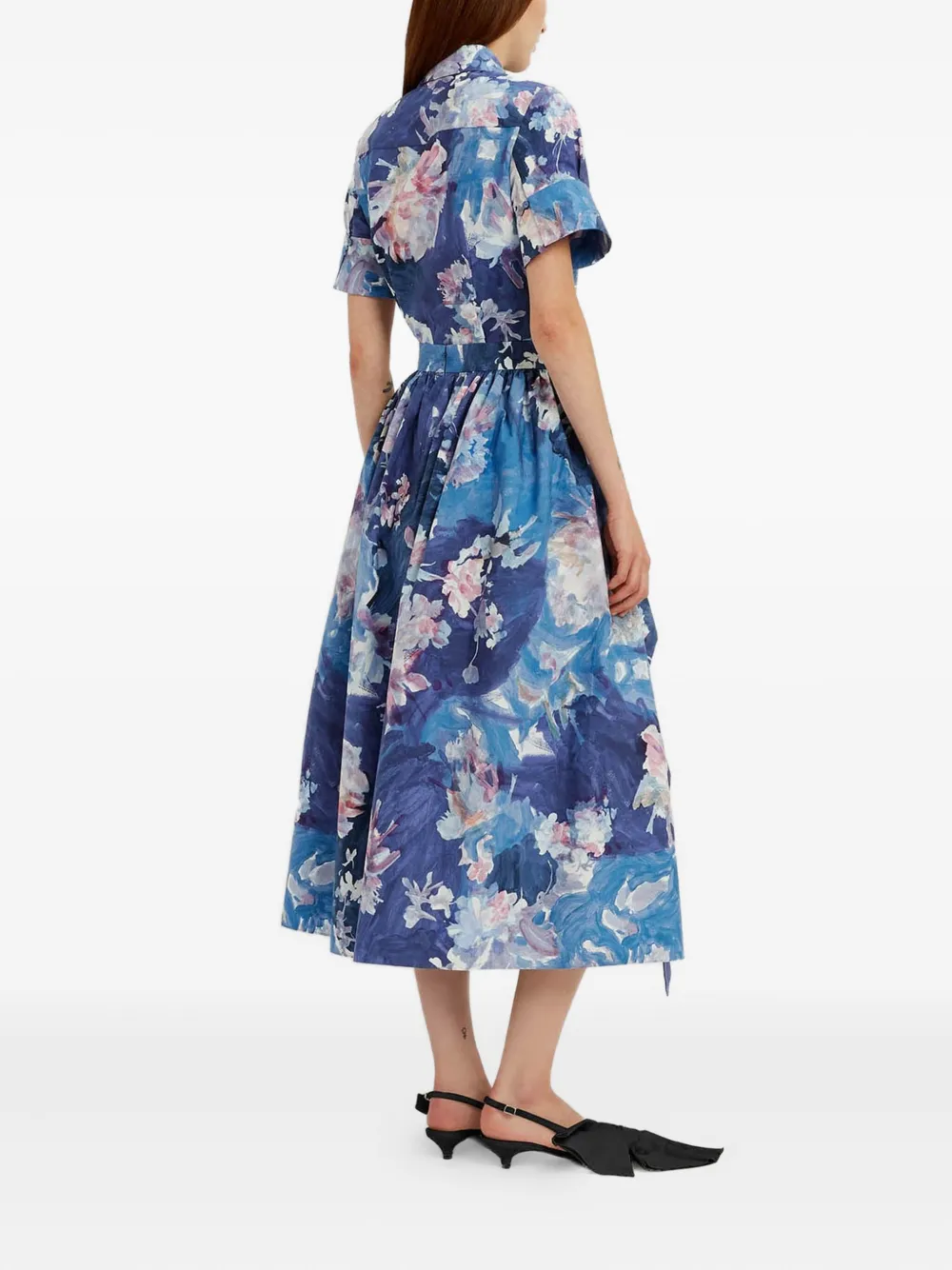 ERDEM Blouse met bloemenprint Blauw