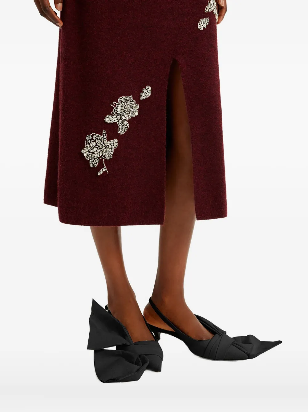 ERDEM embellished midi skirt Rood