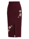 ERDEM embellished midi skirt - Red