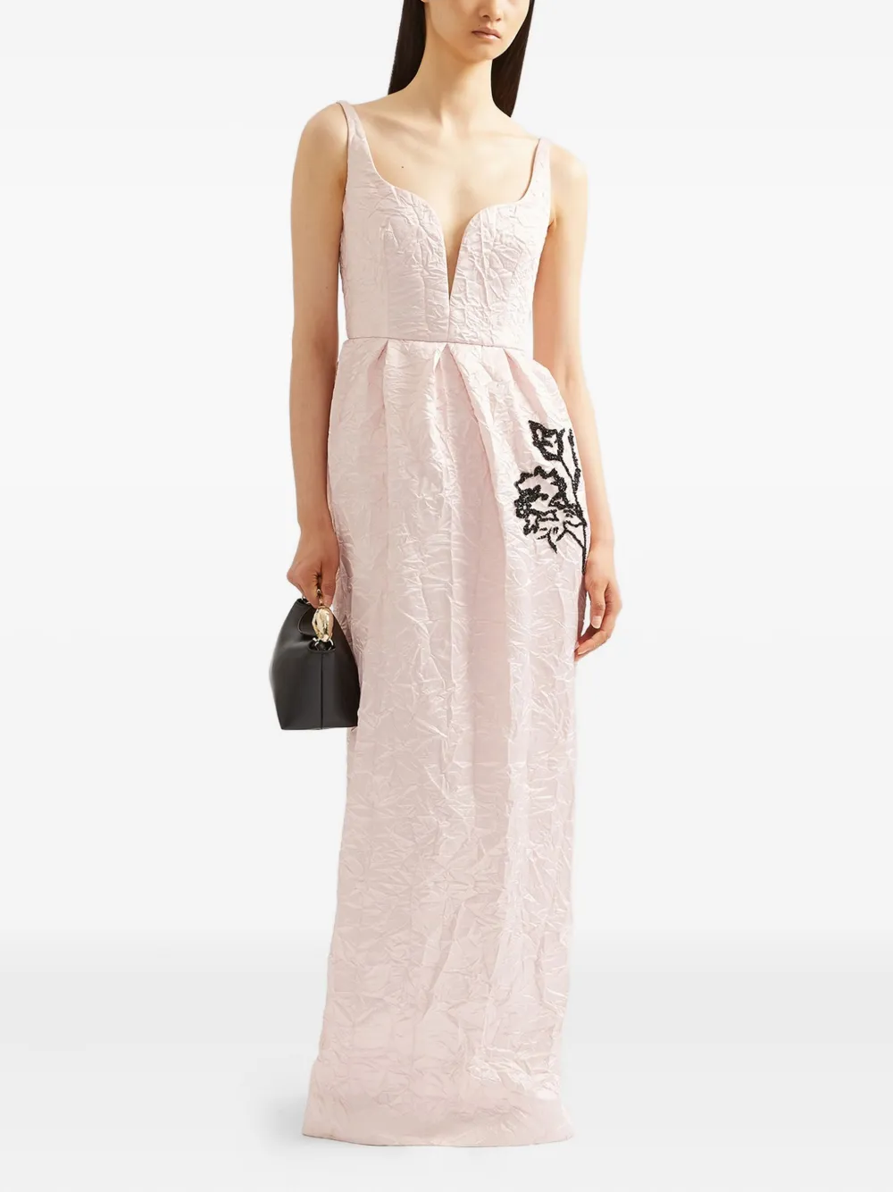 ERDEM Avondjurk met borduurwerk - Roze