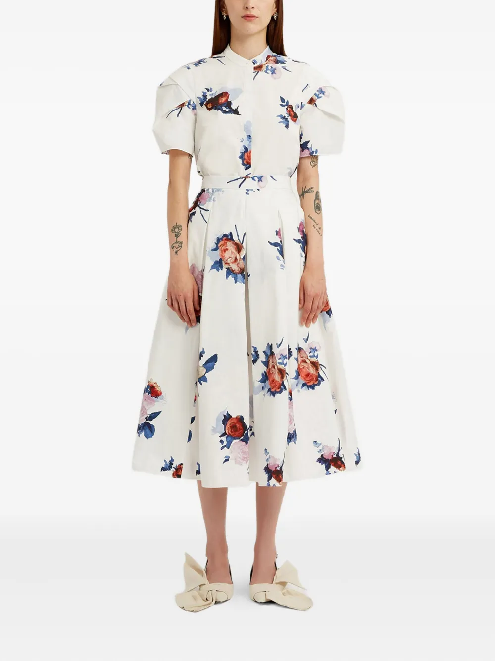 ERDEM Blouse met bloemenprint Wit