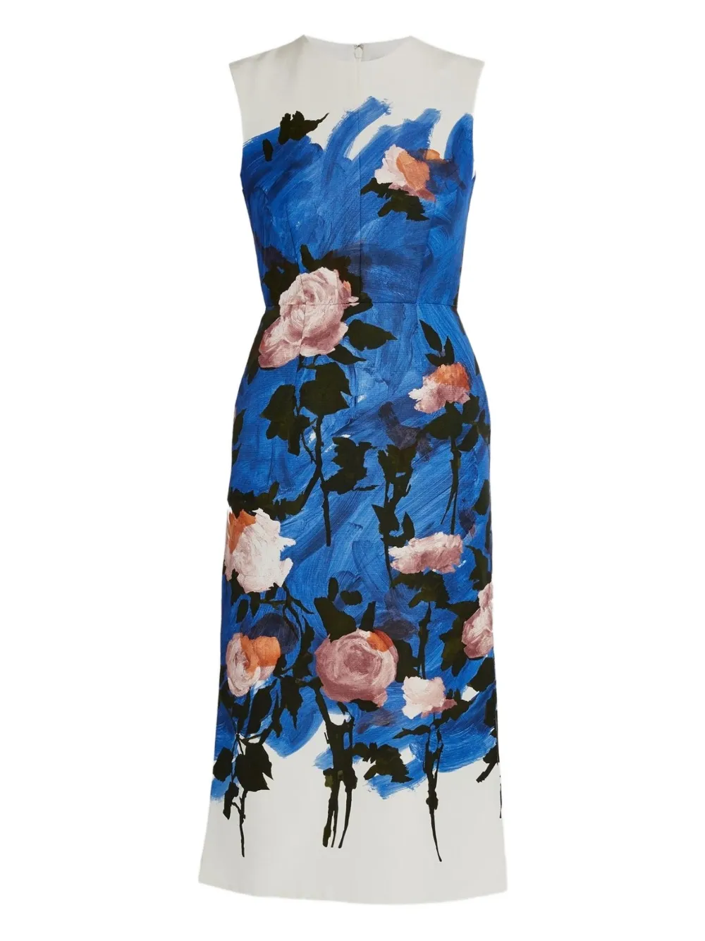 ERDEM Maxi-jurk met bloemenprint Blauw