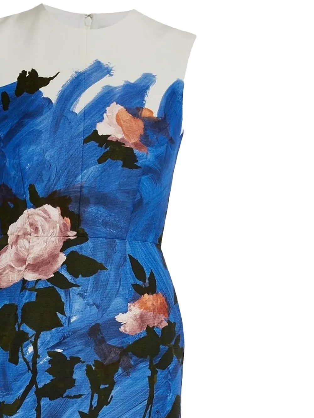 ERDEM Maxi-jurk met bloemenprint Blauw