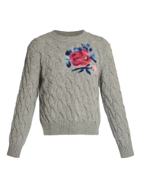 ERDEM cable-knit flower-embellishment sweater