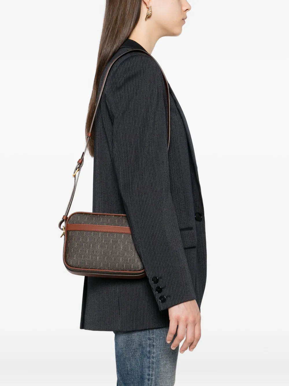 Saint Laurent Monogram crossbody bag Bruin