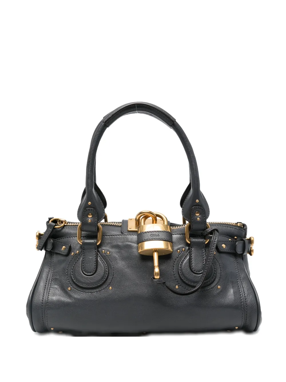 Chloé Paddington Leather Shoulder Bag In Blue