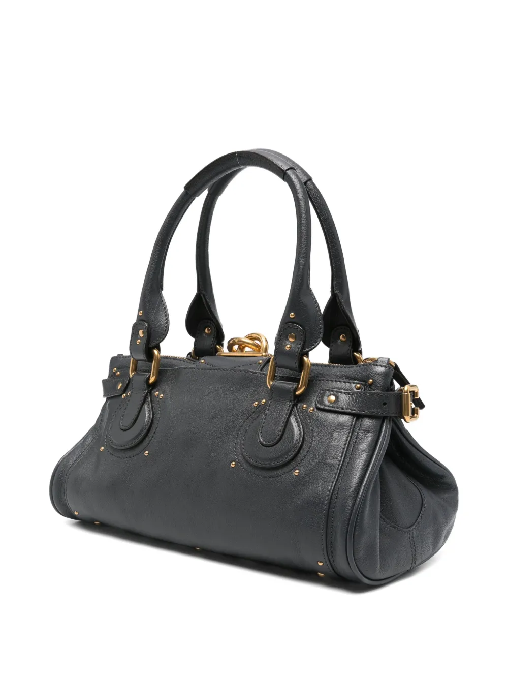 Chloé Paddington Leather Shoulder Bag In Blue