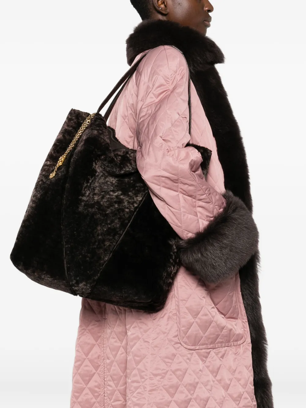 Chloé Spin lammy shopper - Bruin