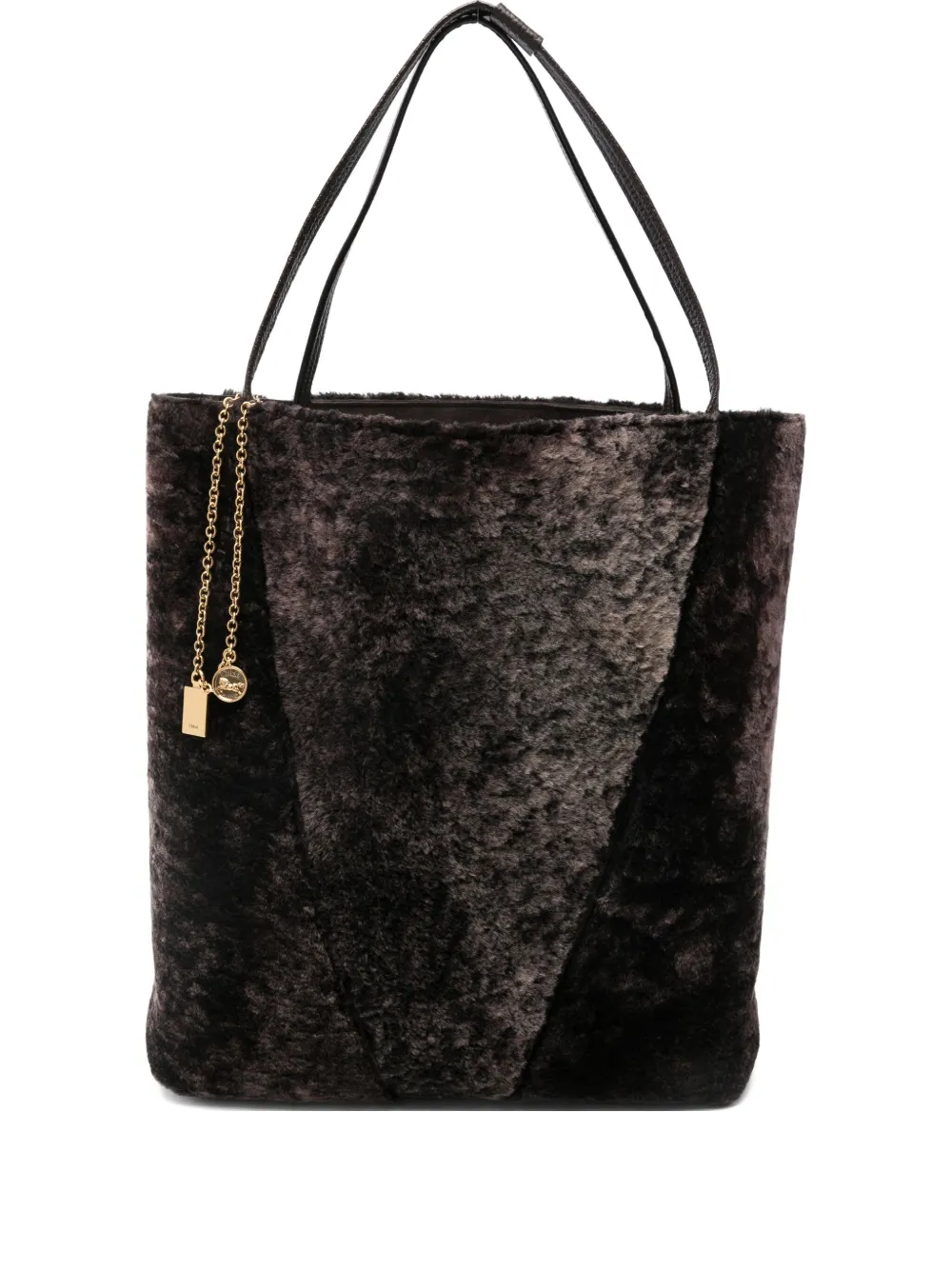 Chloé tote texturizada Spin | marrón | Image 1
