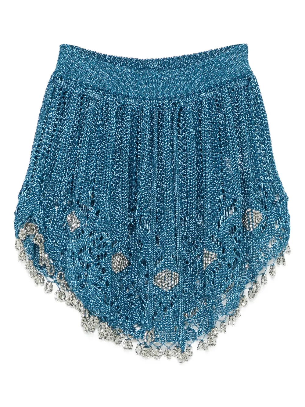 Rabanne crochet mini skirt Blauw