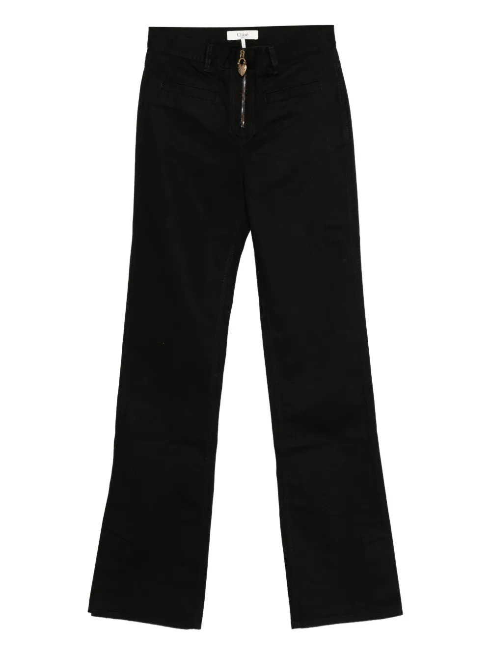 Chloé pantalones rectos con cierre | negro | Image 1