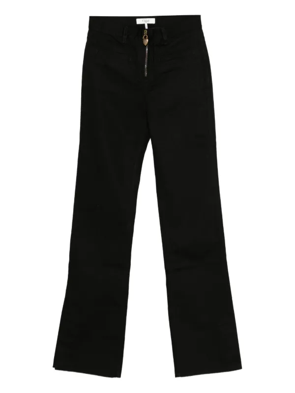 Chloé Zip-up Jeans in Black