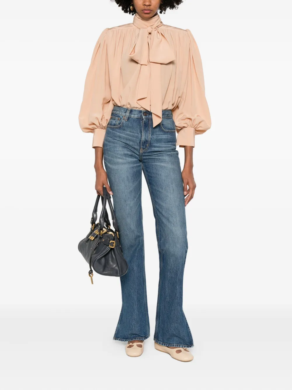 Chloé Blouse met strik - Beige