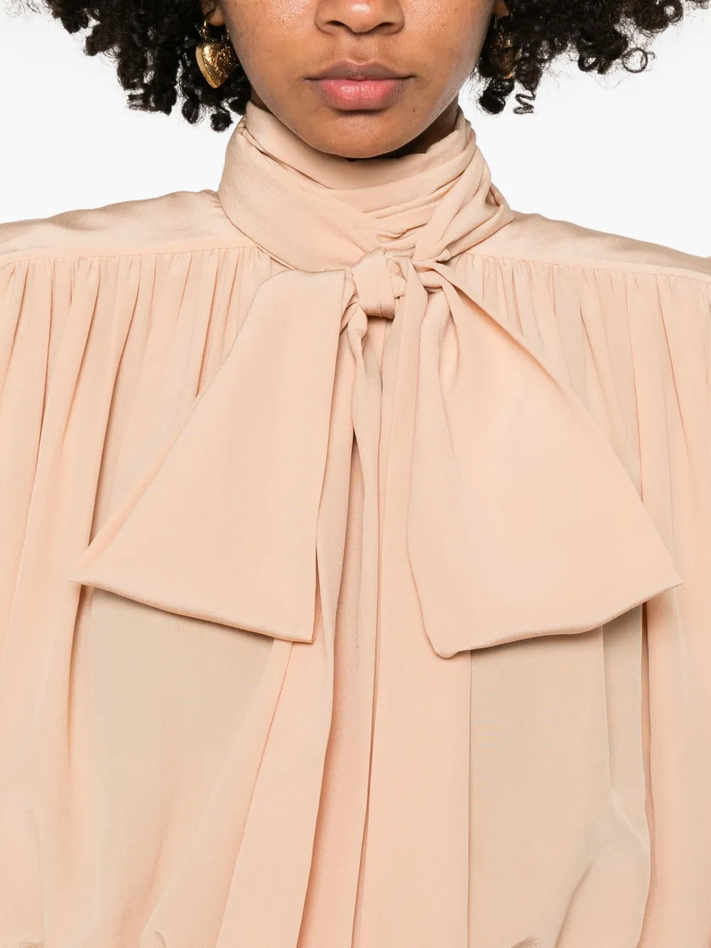 Chloé Blouse met strik Beige