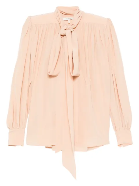 Chloé блузка с бантом и длинными рукавами