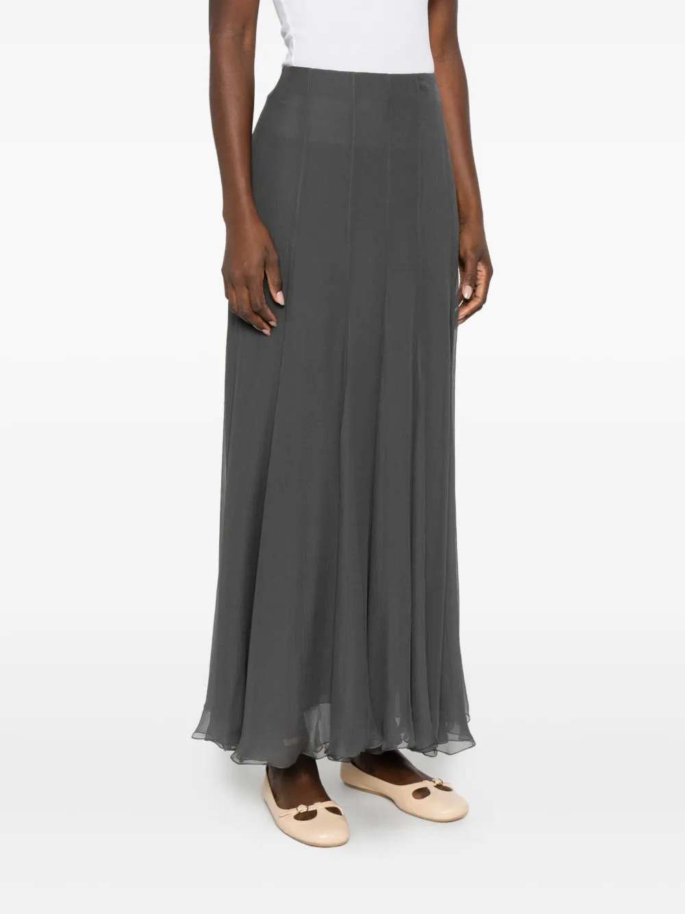 Chloé Pleated Maxi Skirt In Multi