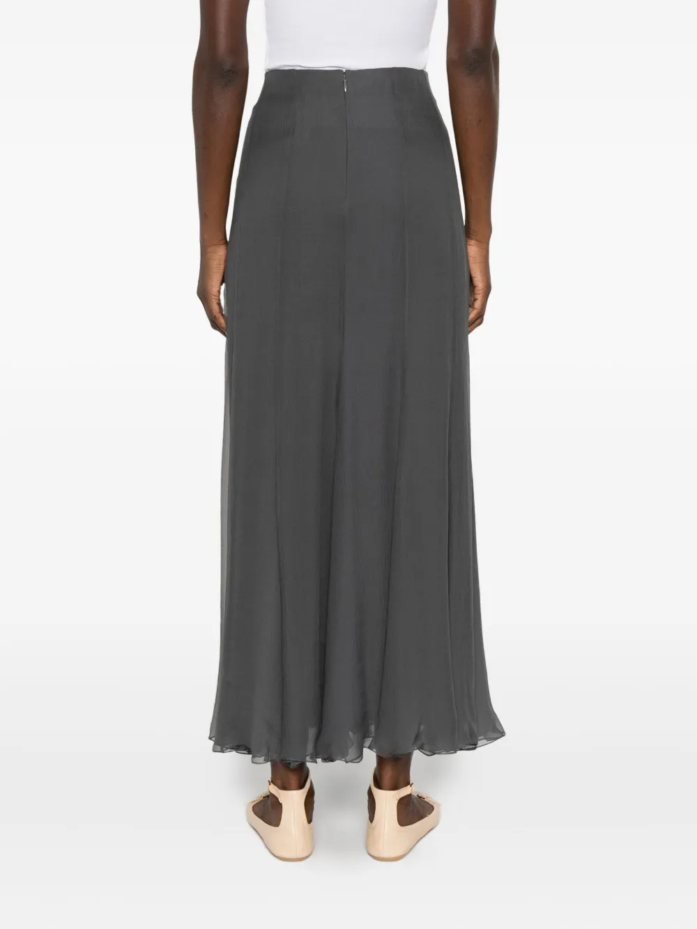 Chloé Pleated Maxi Skirt In Multi