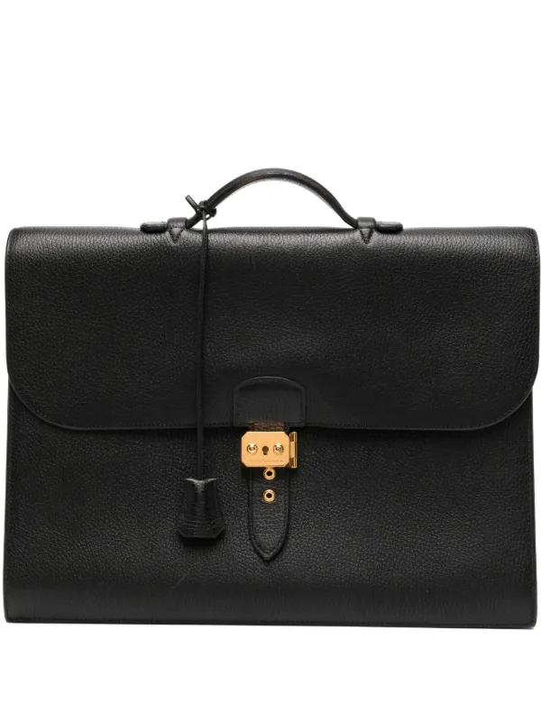 Hermès Pre-Owned サック ア デペッシュ レザーバッグ | ブラック