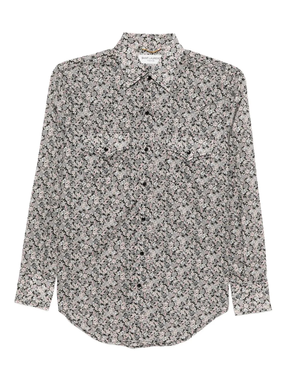Saint Laurent Pre-Owned Blouse met bloemenprint Wit