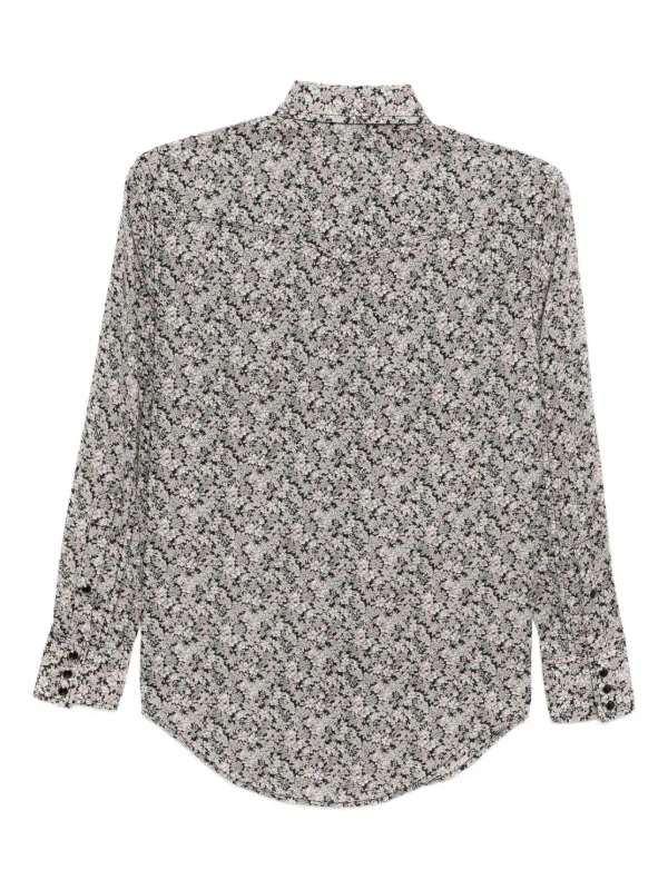 Saint Laurent Pre-Owned Chemise à Fleurs Blanc FARFETCH FR