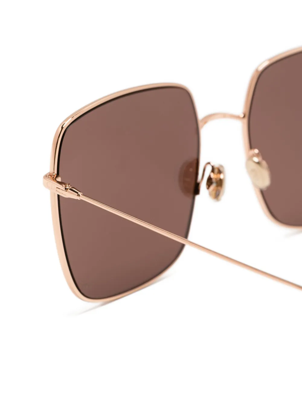 Christian Dior Pre-Owned Zonnebril met spiegelglazen Roze