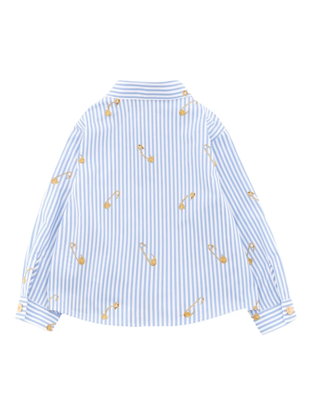 Versace Kids striped safety-pin shirt | Shirts | Image 2