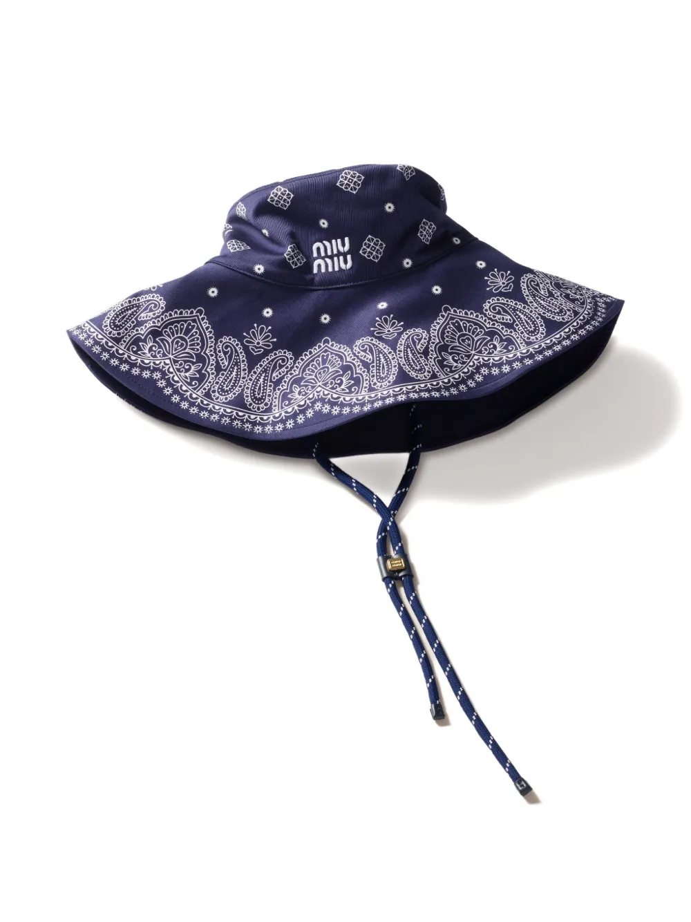 Miu Hoed met Bandana-print Blauw