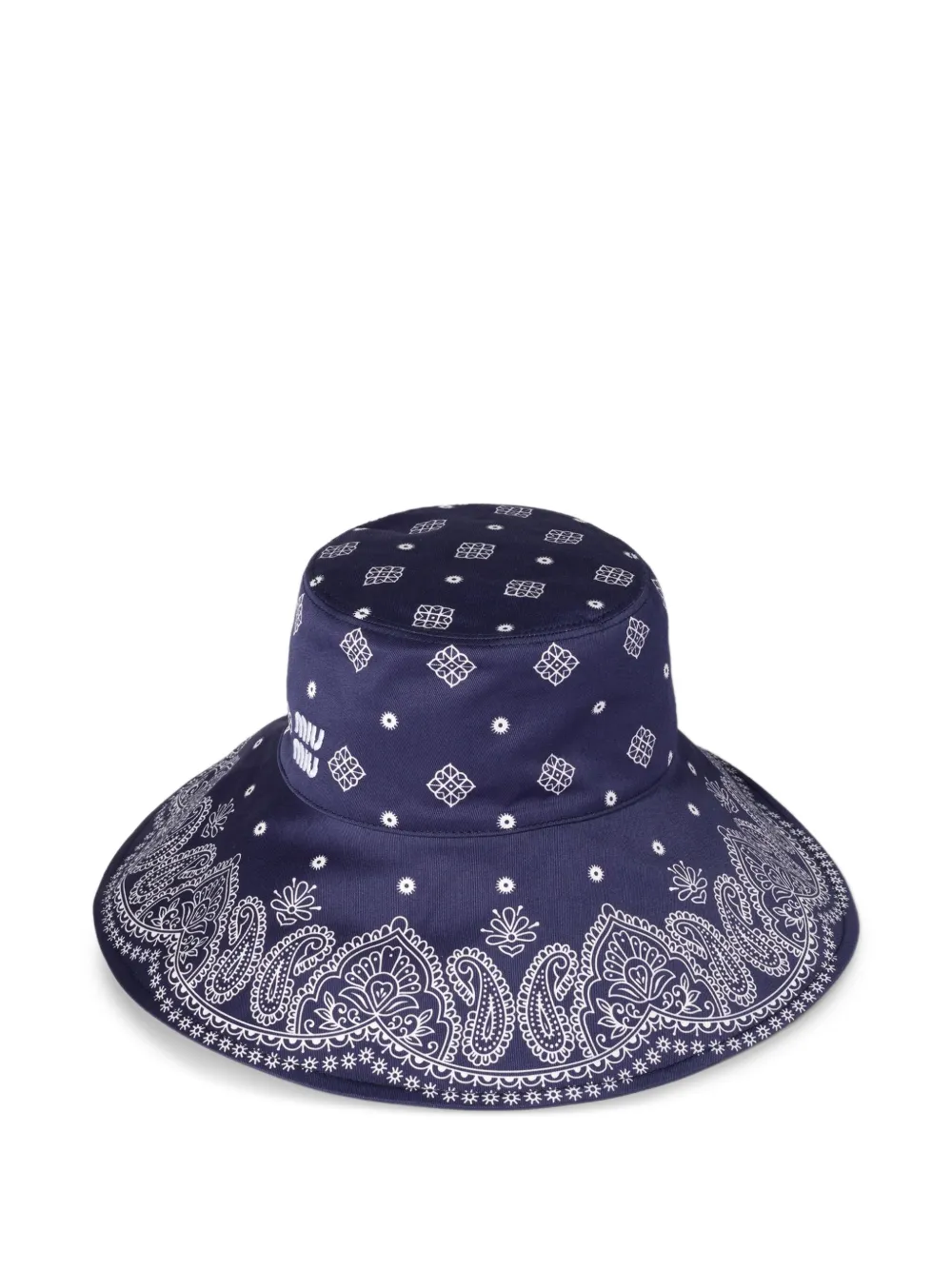 Miu Hoed met Bandana-print Blauw