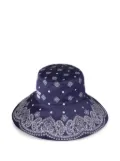 Miu Miu Bandana-print hat - Blue
