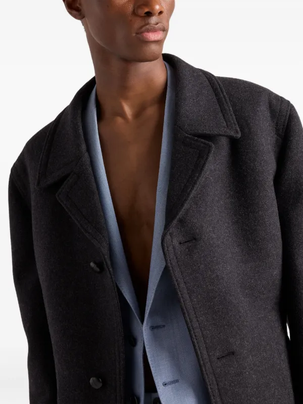 Prada ウール コート | グレー | FARFETCH JP