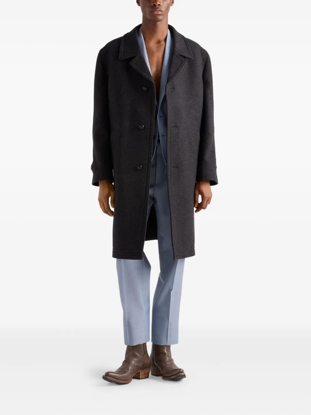 Prada Wollen jas Grijs
